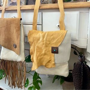 Pendleton and leather purse